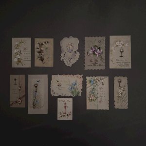 Set of 11 hand-painted celluloid religious images M3736