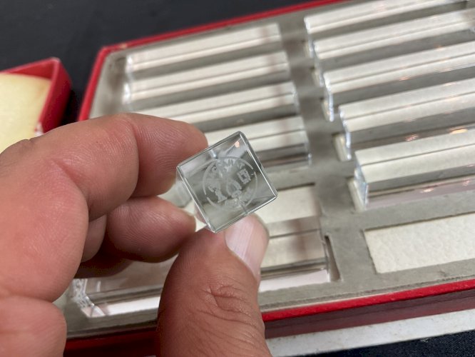 Lot de 11 Porte Couteaux En Cristal Baccarat