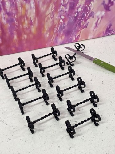 lot de 12 porte-couteaux en fer forgé médiéval