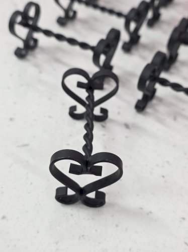 lot de 12 porte-couteaux en fer forgé médiéval