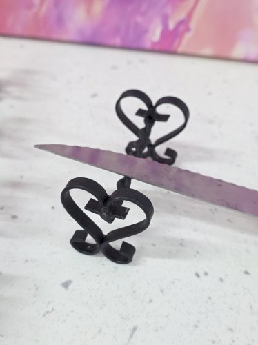 lot de 12 porte-couteaux en fer forgé médiéval