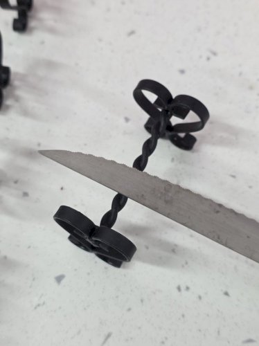 lot de 12 porte-couteaux en fer forgé médiéval