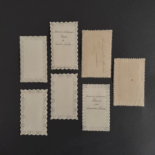 Lot de 13 images pieuses ou canivets XIXe  A5778