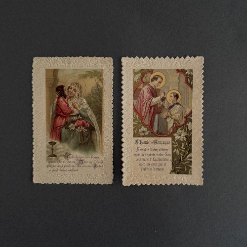 Lot de 13 images pieuses ou canivets XIXe  A5778