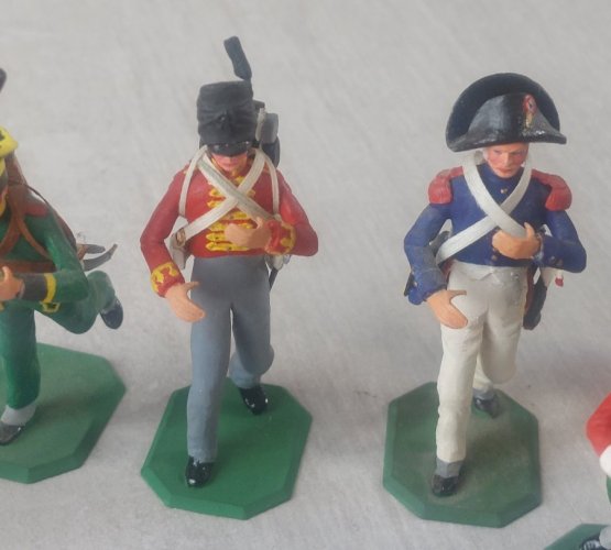 Lot de 15 anciennes figurines soldats, Historex, en plastique, 1/32