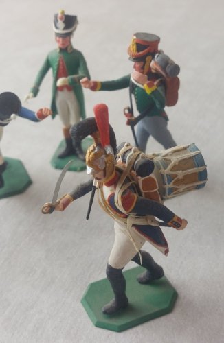 Lot de 15 anciennes figurines soldats, Historex, en plastique, 1/32