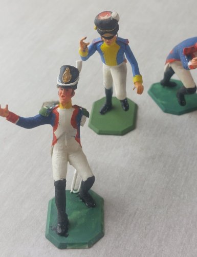 Lot de 15 anciennes figurines soldats, Historex, en plastique, 1/32