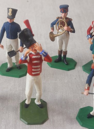 Lot de 15 anciennes figurines soldats, Historex, en plastique, 1/32