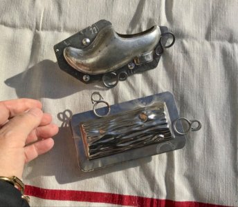 Lot de 2 ANCIEN MOULE A CHOCOLAT  bûche et sabot