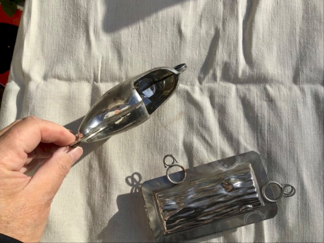 Lot de 2 ANCIEN MOULE A CHOCOLAT  bûche et sabot