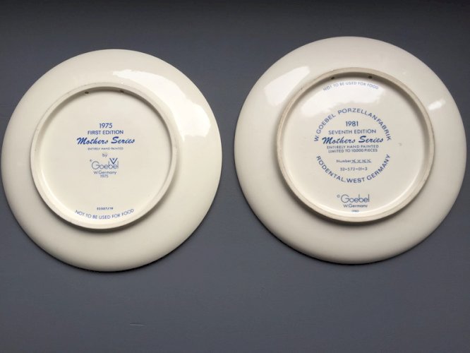 Lot de 2 assiettes Goebel - Bochmann