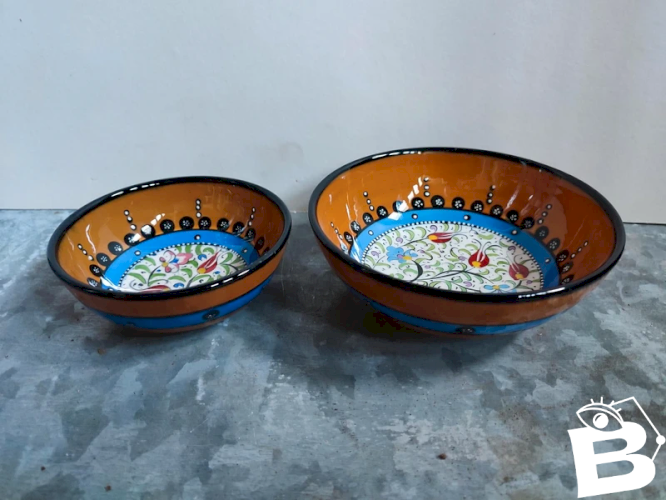 Lot de 2 bols dorigine turque fait main en bon etat