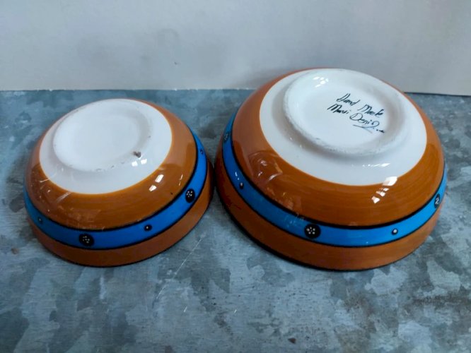 Lot de 2 bols dorigine turque fait main en bon etat