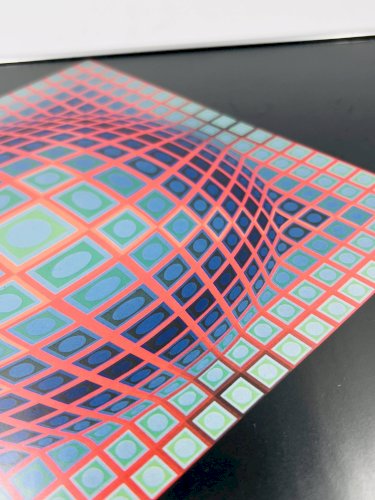 Lot de 2 folios sous cadre V.Vasarely