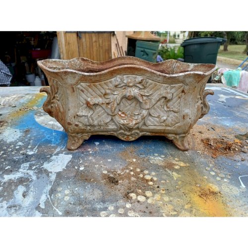 Lot de 2 Jardinières en Fonte 1900 de Charleville - Mézières