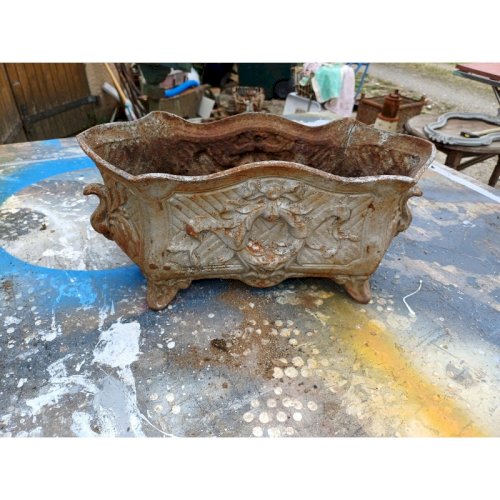 Lot de 2 Jardinières en Fonte 1900 de Charleville - Mézières