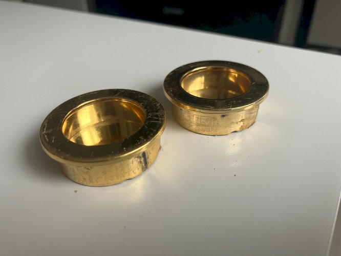 lot de 2 poignees cuvette laiton tire doigts pour porte coulissante diam 40 mm