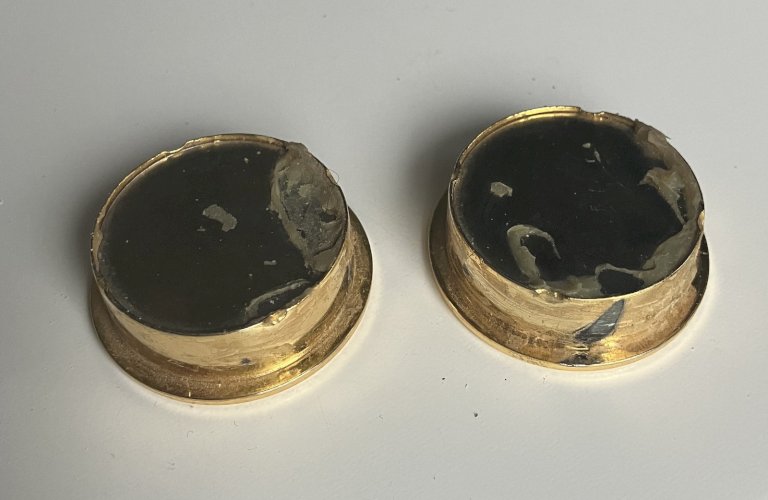 lot de 2 poignees cuvette laiton tire doigts pour porte coulissante diam 40 mm
