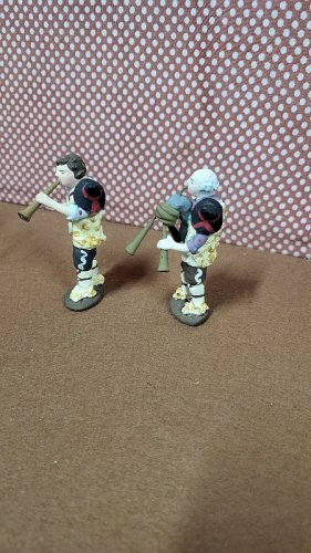 LOT DE 2 SANTONS POUR CRECHE EN TERRE CUITE ADG N° 38