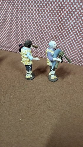 LOT DE 2 SANTONS POUR CRECHE EN TERRE CUITE ADG N° 38