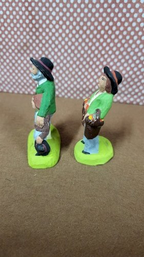 LOT DE 2 SANTONS POUR CRECHE EN TERRE CUITE N° 45