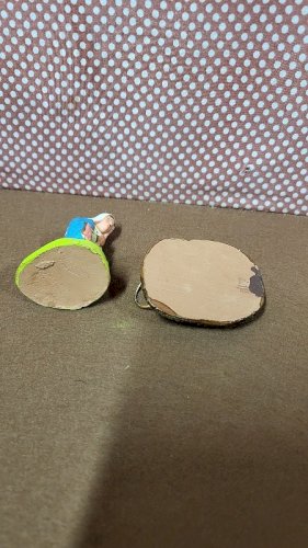 LOT DE 2 SANTONS POUR CRECHE EN TERRE CUITE N° 48