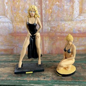 Set of 2 Statues Manara Marilyn & Stéphanie Limited Editions Milo Manara