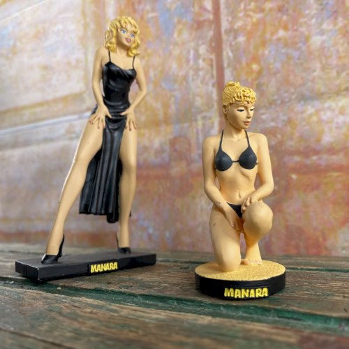 Lot de 2 Statuettes Manara Marylin & Stéphanie Éditions Limitées Milo Manara