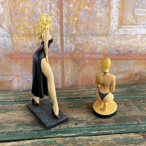 Lot de 2 Statuettes Manara Marylin & Stéphanie Éditions Limitées Milo Manara