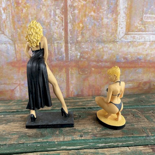 Lot de 2 Statuettes Manara Marylin & Stéphanie Éditions Limitées Milo Manara