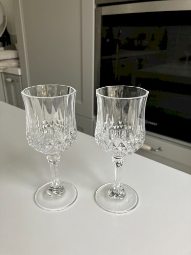 lot de 2 verres vin blanc Cristal d' Arques modele longchamp
