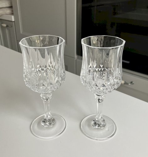 lot de 2 verres vin blanc Cristal d' Arques modele longchamp