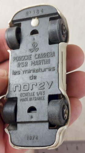 Lot de 2 voitures, Dyane 6 Mehari Minialuxe + Porsche Carrera RSR Martini Norev ^
