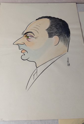 Lot de 3 anciennes caricatures, vintage