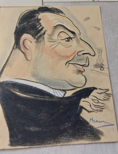 Lot de 3 anciennes caricatures, vintage