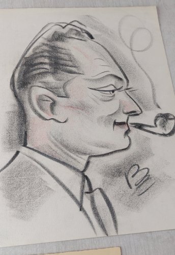 Lot de 3 anciennes caricatures, vintage