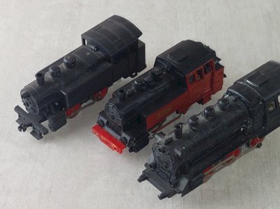 Lot de 3 anciennes locomotives vapeur, dont Lima, en HO
