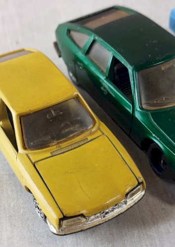 Lot de 3 anciennes voitures, Citroën GS, CX 2200, Visa, en métal, Norev Jet Car