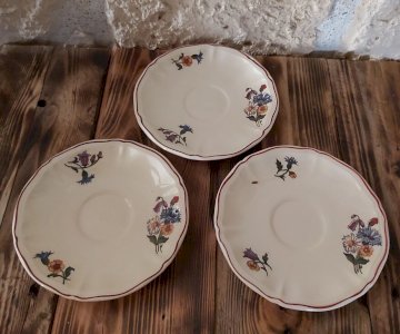 Lot De 3 Assiettes En Fer émaillé Vintage 16 Cm – Style Rétro Pour Snacks, Apéritifs Ou Décoration