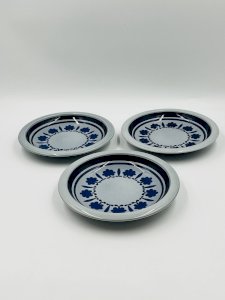Lot de 3 assiettes Boch Baltic vintage