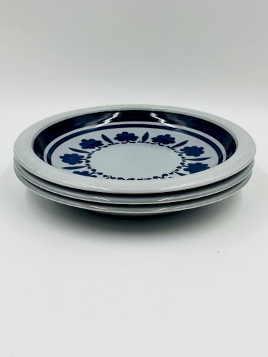 Lot de 3 assiettes Boch Baltic vintage