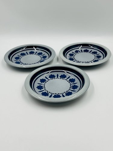Lot de 3 assiettes Boch Baltic vintage