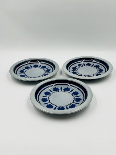Lot de 3 assiettes Boch Baltic vintage