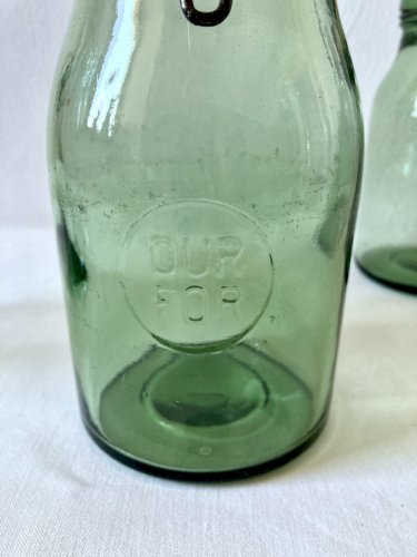 Lot de 3 bocaux de conserve en verre moulé, fermeture à étrier – La Lorraine, Durfor, Goulou