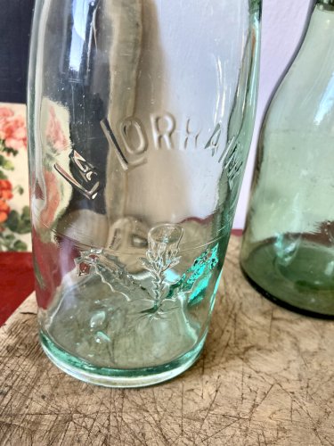 Lot de 3 bocaux de conserve en verre moulé, fermeture à étrier – La Lorraine, Durfor, Goulou