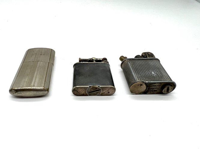 Lot de 3 Briquets Anciens – Lancel, Bargue Dunhill & Art Déco – Années 1930-1950