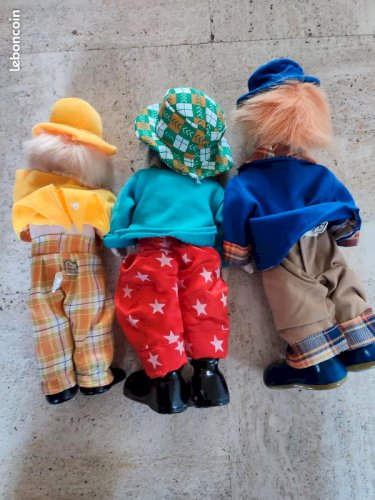 lot de 3 clown automate en bon etat