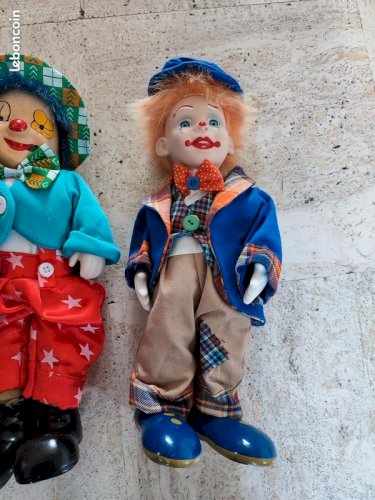 lot de 3 clown automate en bon etat