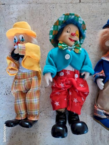 lot de 3 clown automate en bon etat