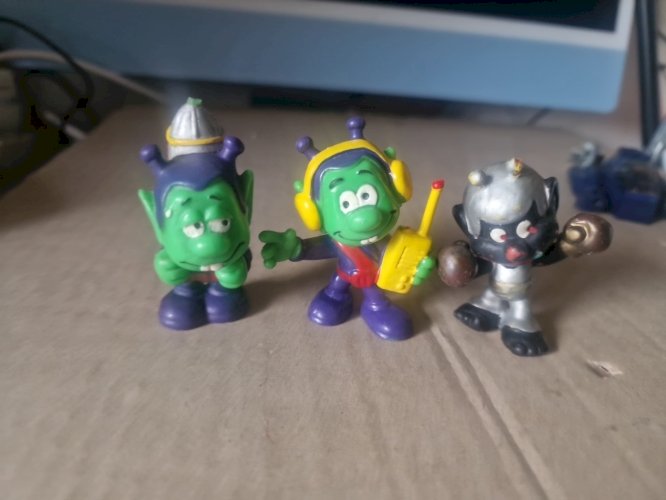 Lot De 3 Figurines sniks Bully, Années 80, 6 cm